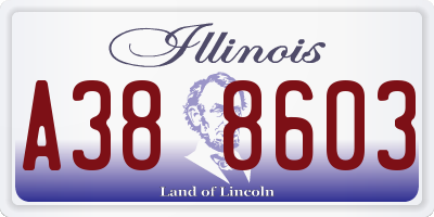 IL license plate A388603