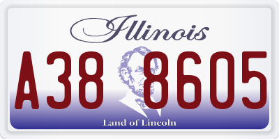 IL license plate A388605