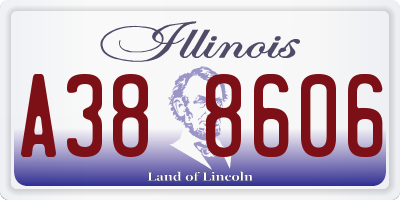 IL license plate A388606