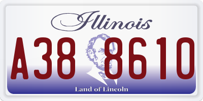 IL license plate A388610
