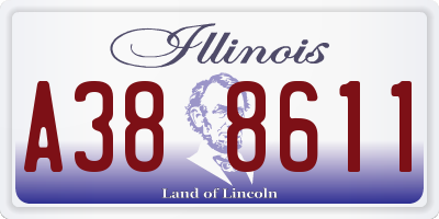 IL license plate A388611