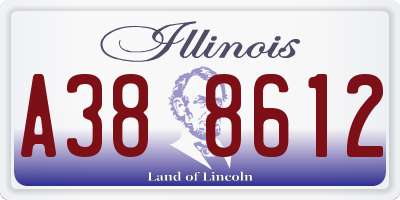 IL license plate A388612