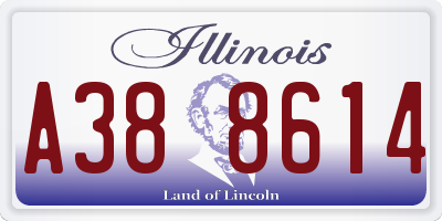 IL license plate A388614