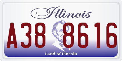 IL license plate A388616