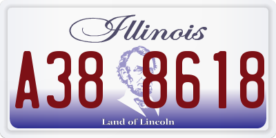 IL license plate A388618