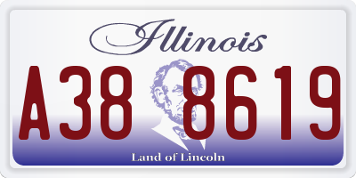 IL license plate A388619