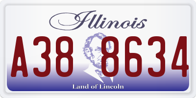 IL license plate A388634