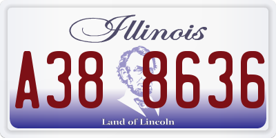IL license plate A388636