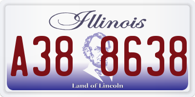 IL license plate A388638