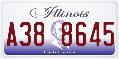 IL license plate A388645