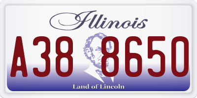 IL license plate A388650