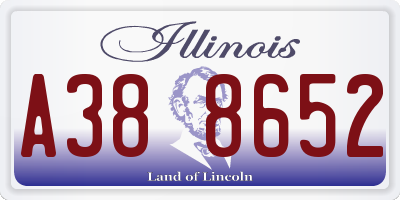 IL license plate A388652