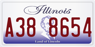IL license plate A388654