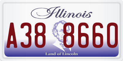 IL license plate A388660