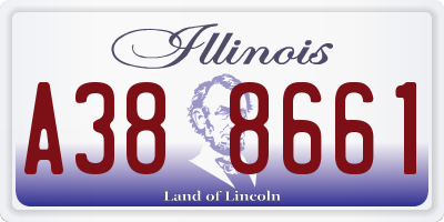 IL license plate A388661