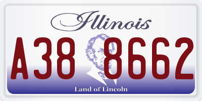 IL license plate A388662