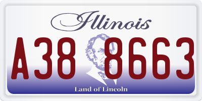 IL license plate A388663