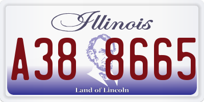 IL license plate A388665
