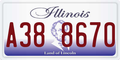 IL license plate A388670