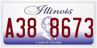 IL license plate A388673