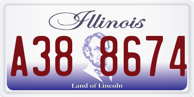 IL license plate A388674