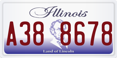 IL license plate A388678