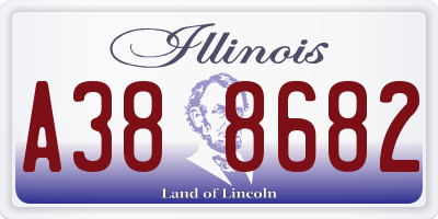 IL license plate A388682
