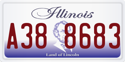 IL license plate A388683