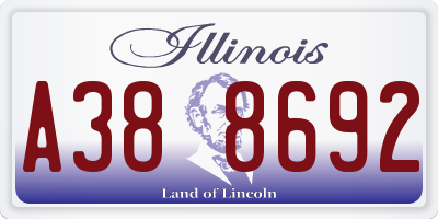 IL license plate A388692