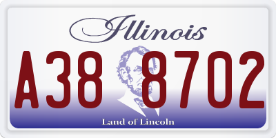 IL license plate A388702