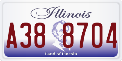 IL license plate A388704