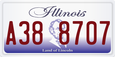 IL license plate A388707