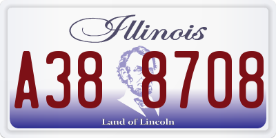IL license plate A388708