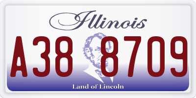 IL license plate A388709