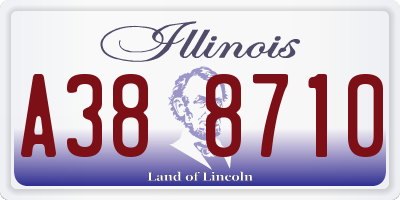 IL license plate A388710