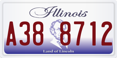 IL license plate A388712