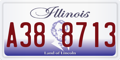 IL license plate A388713