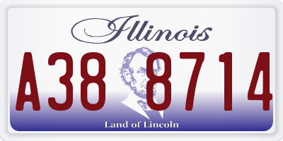 IL license plate A388714
