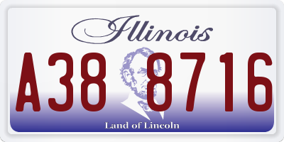 IL license plate A388716