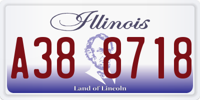 IL license plate A388718
