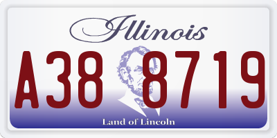 IL license plate A388719
