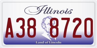 IL license plate A388720
