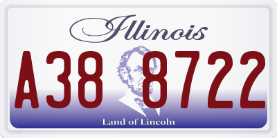 IL license plate A388722