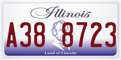 IL license plate A388723