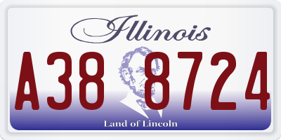 IL license plate A388724
