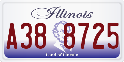 IL license plate A388725