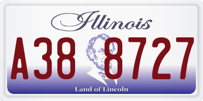 IL license plate A388727