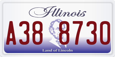 IL license plate A388730