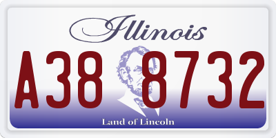 IL license plate A388732