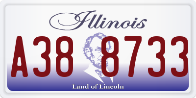 IL license plate A388733